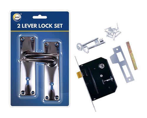 Lever lock set with - lever, keys