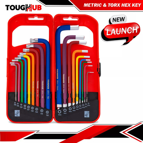 18piece allen key set - key, metric