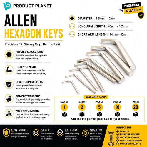 Allen key set - allen, hex