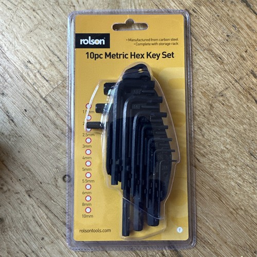Rolson 10pc hex - rolson, key