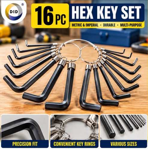 16pc hex key set - 16pc, –