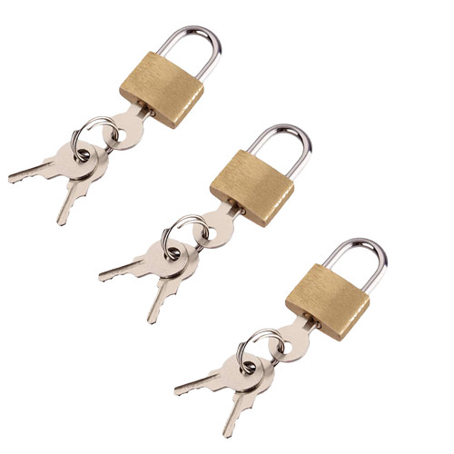 20mm small padlock brass - small,